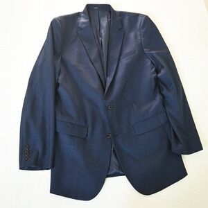 Bespoke 42 44 L Blue Tall X-Long Mens Blazer‎ Suit Jacket Sport Coat